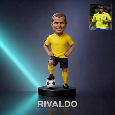 Rivaldo Football Player Figurine 3D Print Model