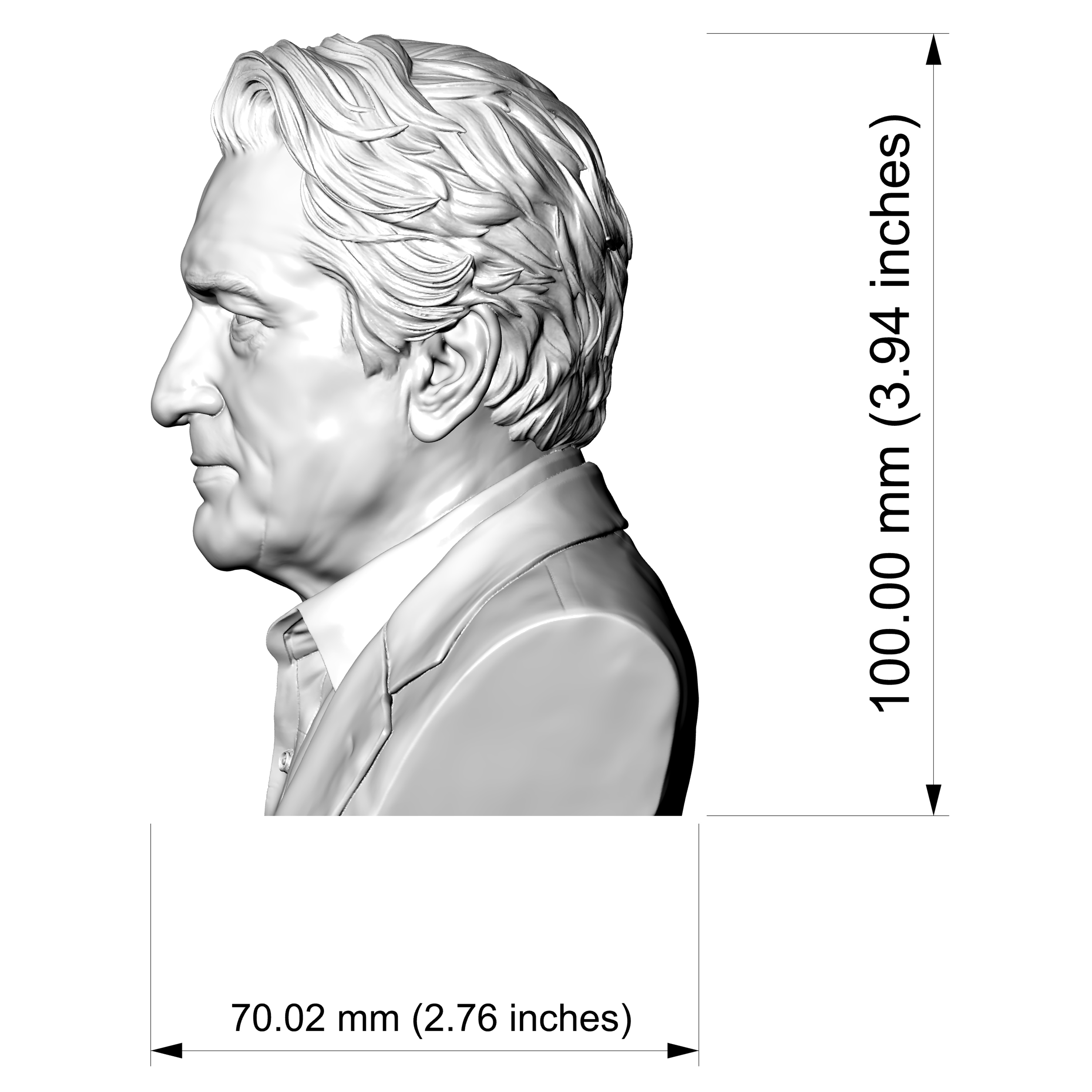 Robert De Niro Bust 3D Model