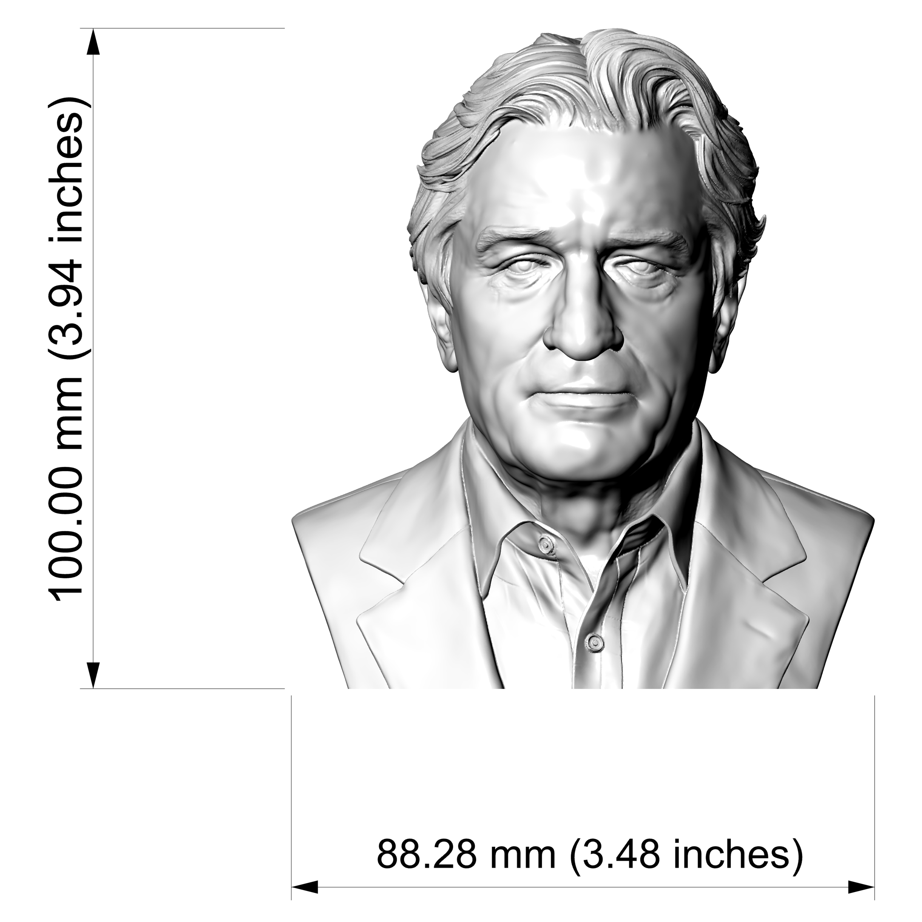 Robert De Niro Bust 3D Model