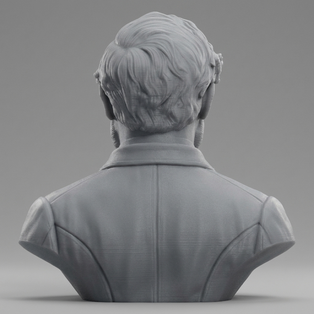 Robert E Lee Confederate General Historical Bust 3D Model