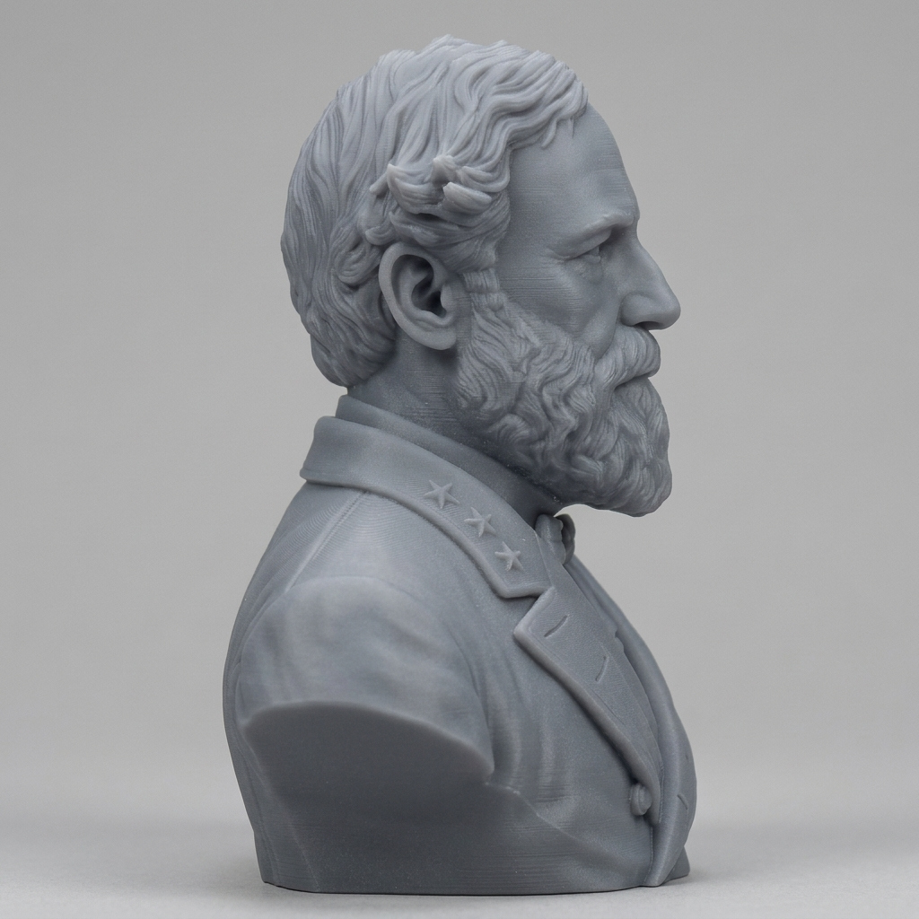 Robert E Lee Confederate General Historical Bust 3D Model