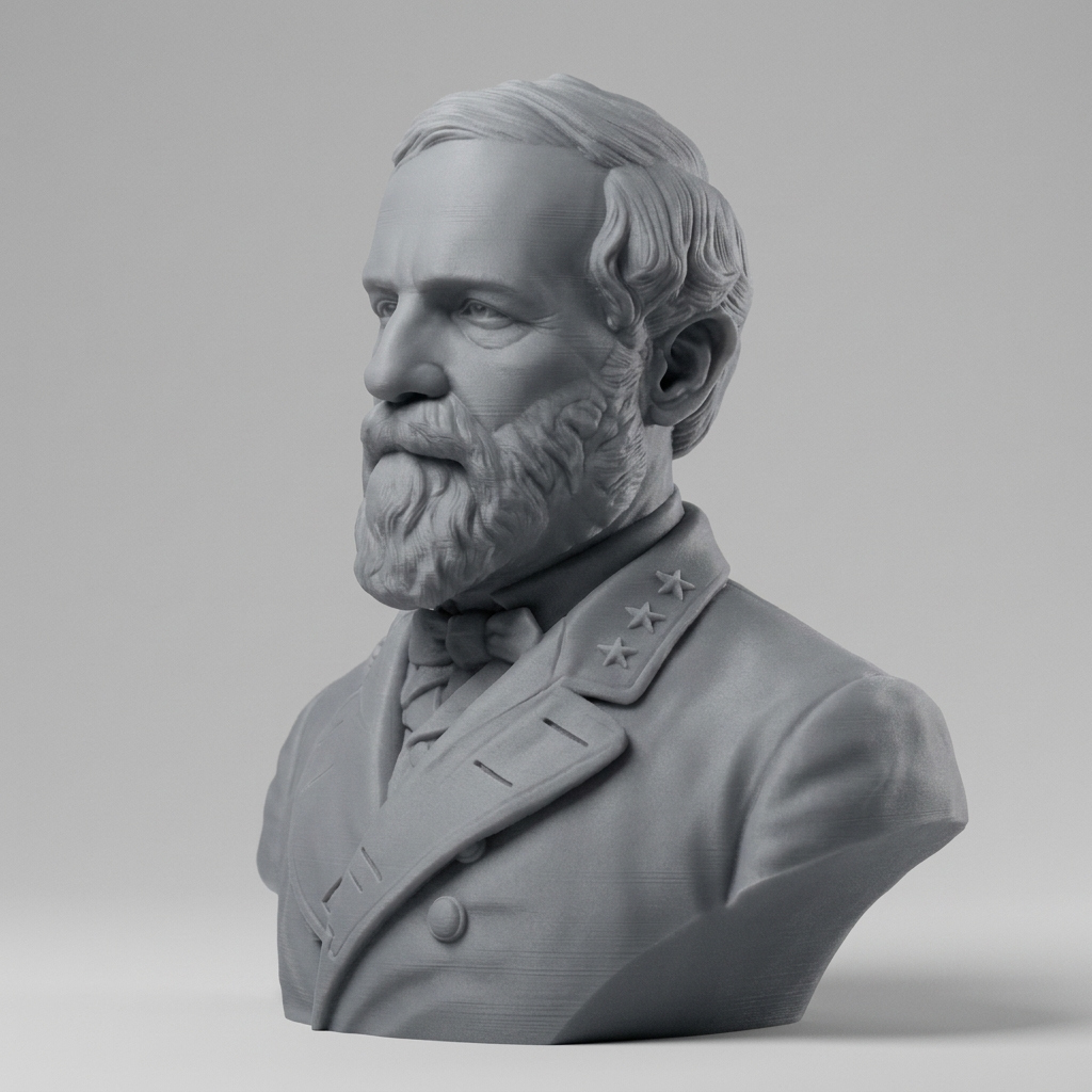Robert E Lee Confederate General Historical Bust 3D Model