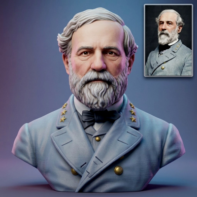 Robert E Lee Confederate General Historical Bust