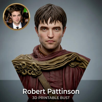 Robert Pattinson from the Odyssey Movie 3D Printable Bust