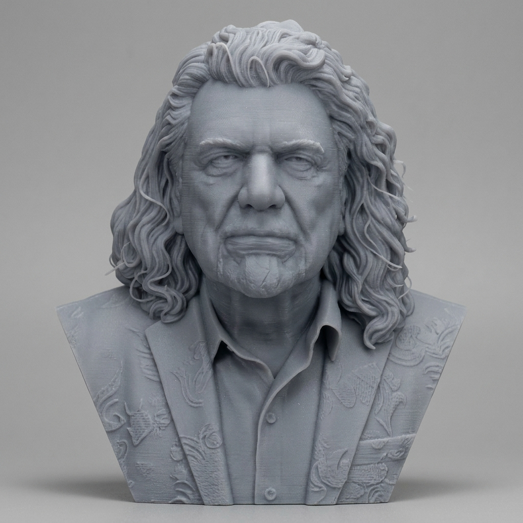 Robert Plant 3D Printable Bust 3D Model