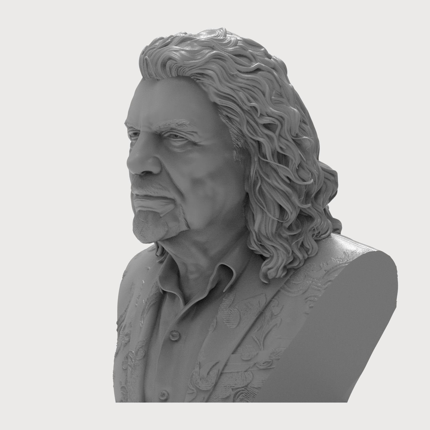 Robert Plant 3D Printable Bust 3D Model