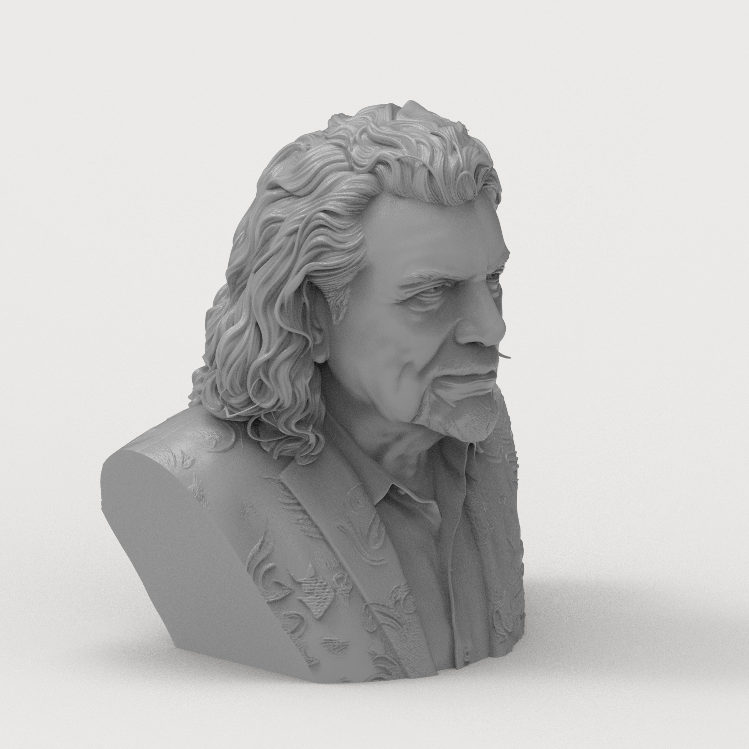 Robert Plant 3D Printable Bust 3D Model