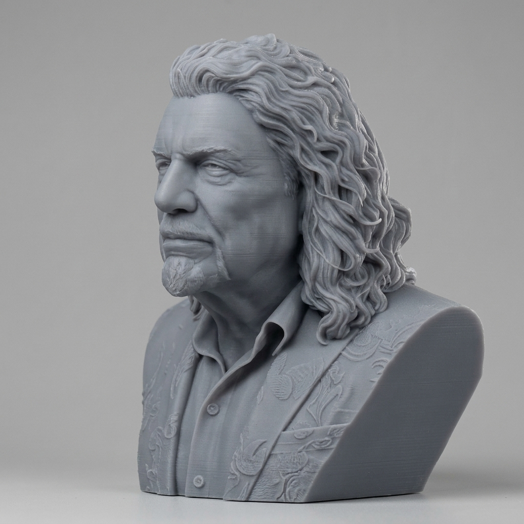 Robert Plant 3D Printable Bust 3D Model