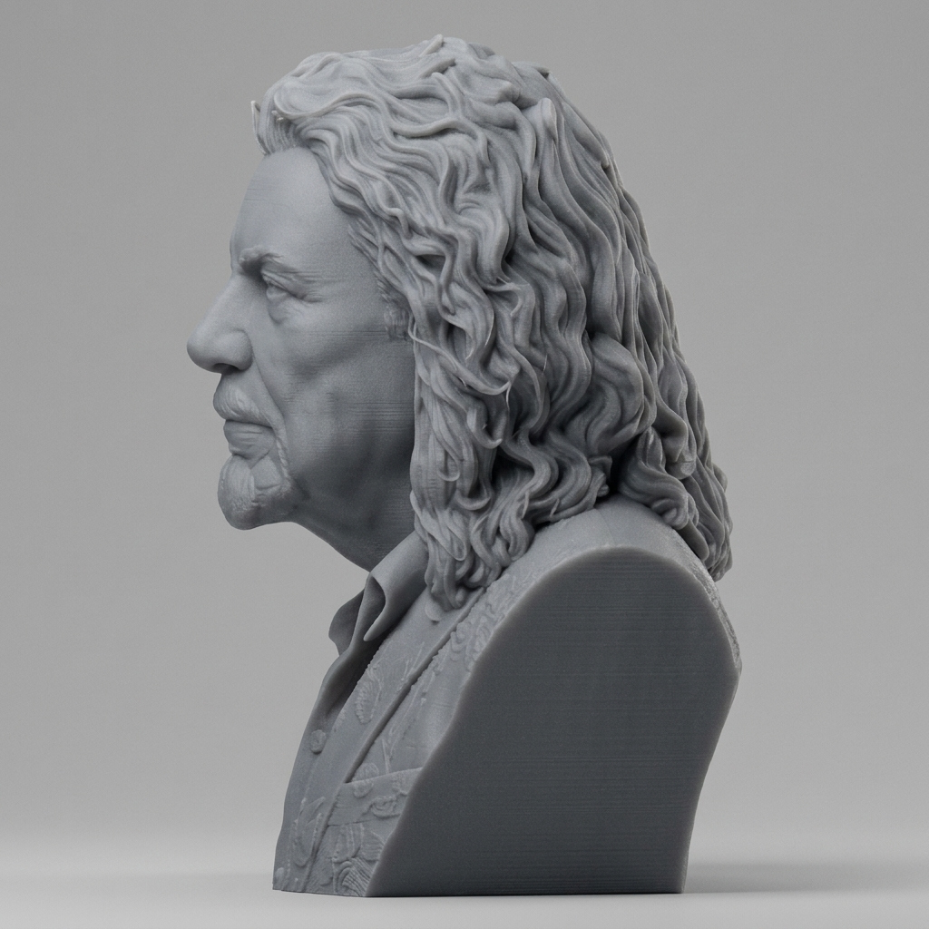Robert Plant 3D Printable Bust 3D Model