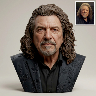 Robert Plant 3D Printable Bust
