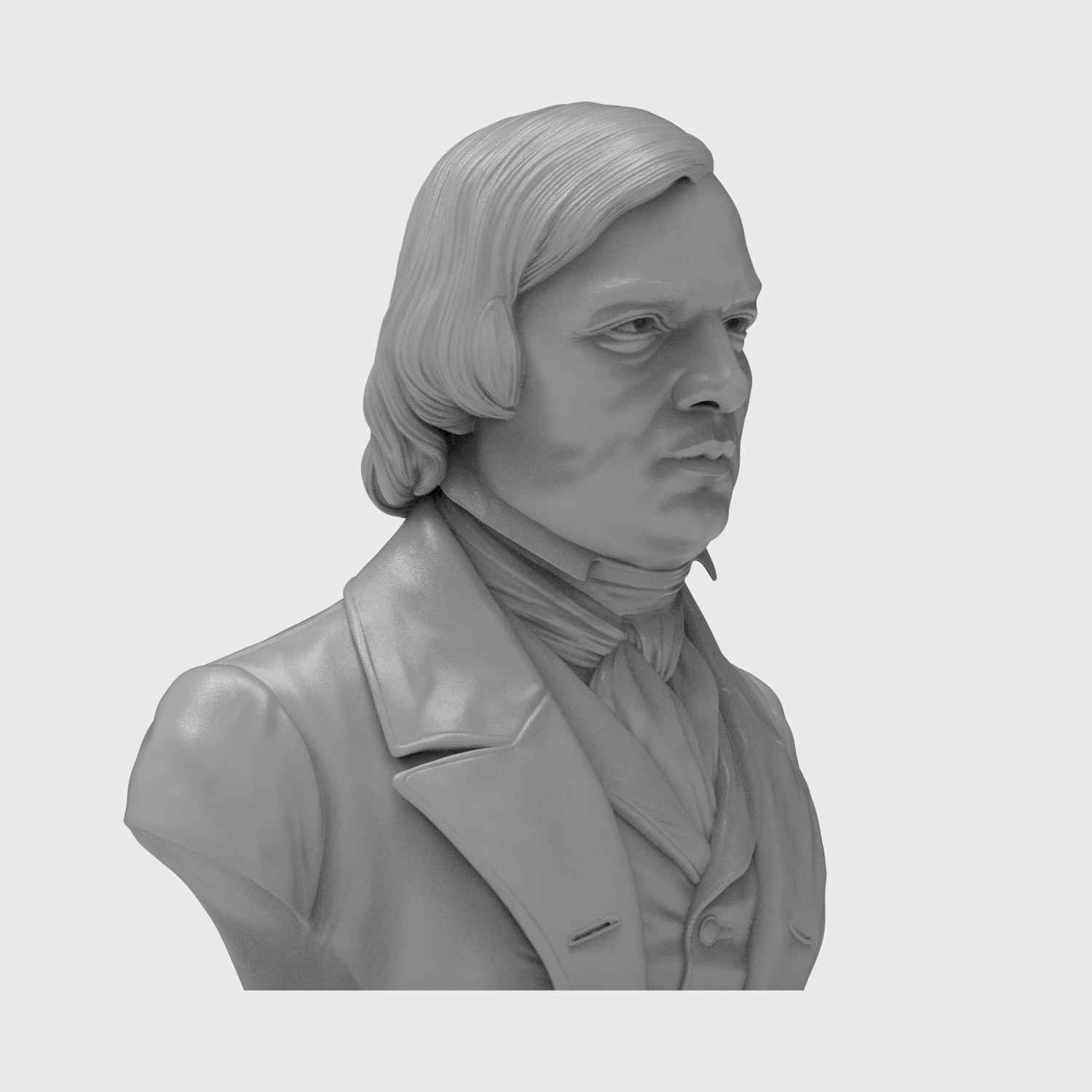 Robert Schumann 3D Printable Bust 3D Model