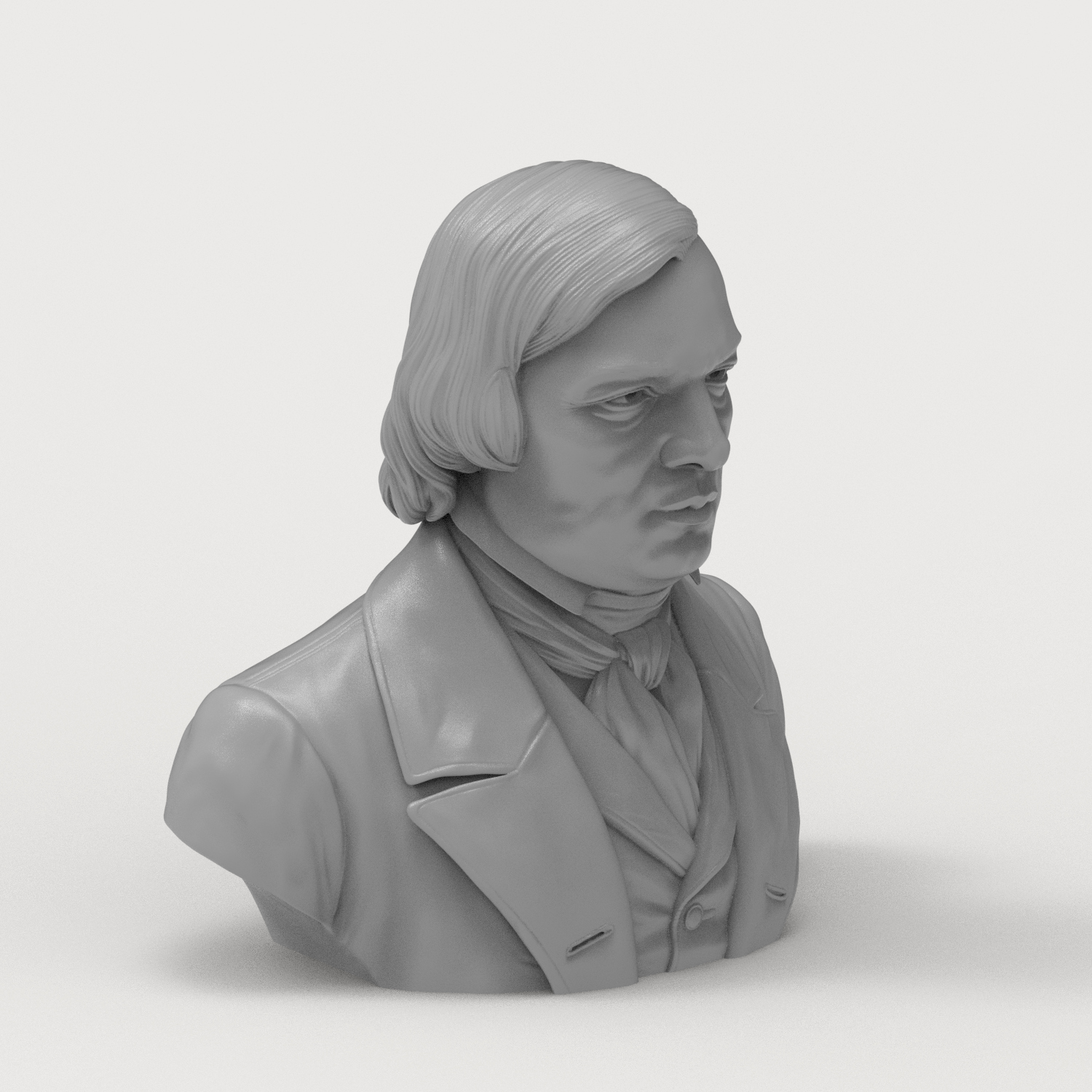 Robert Schumann 3D Printable Bust 3D Model