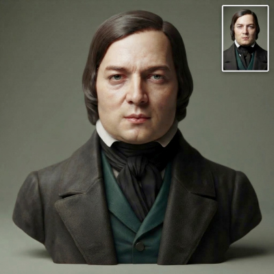 Robert Schumann 3D Printable Bust
