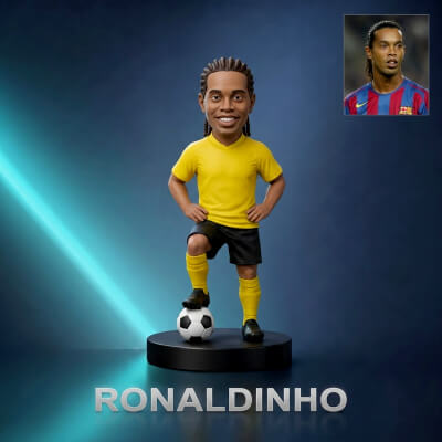 Ronaldinho Football Player Figurine 3D Print Model
