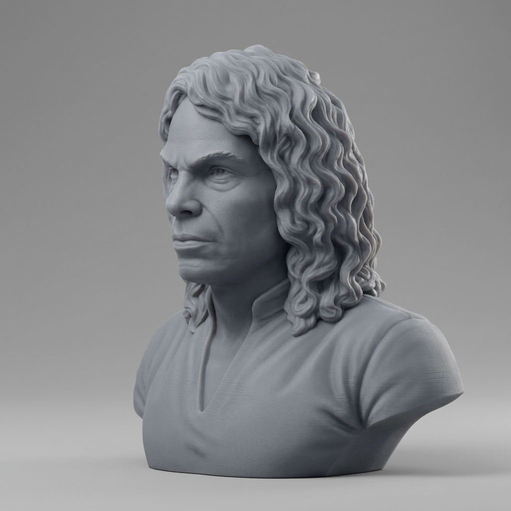 Ronnie James Dio 3D Printable Bust 3D Model