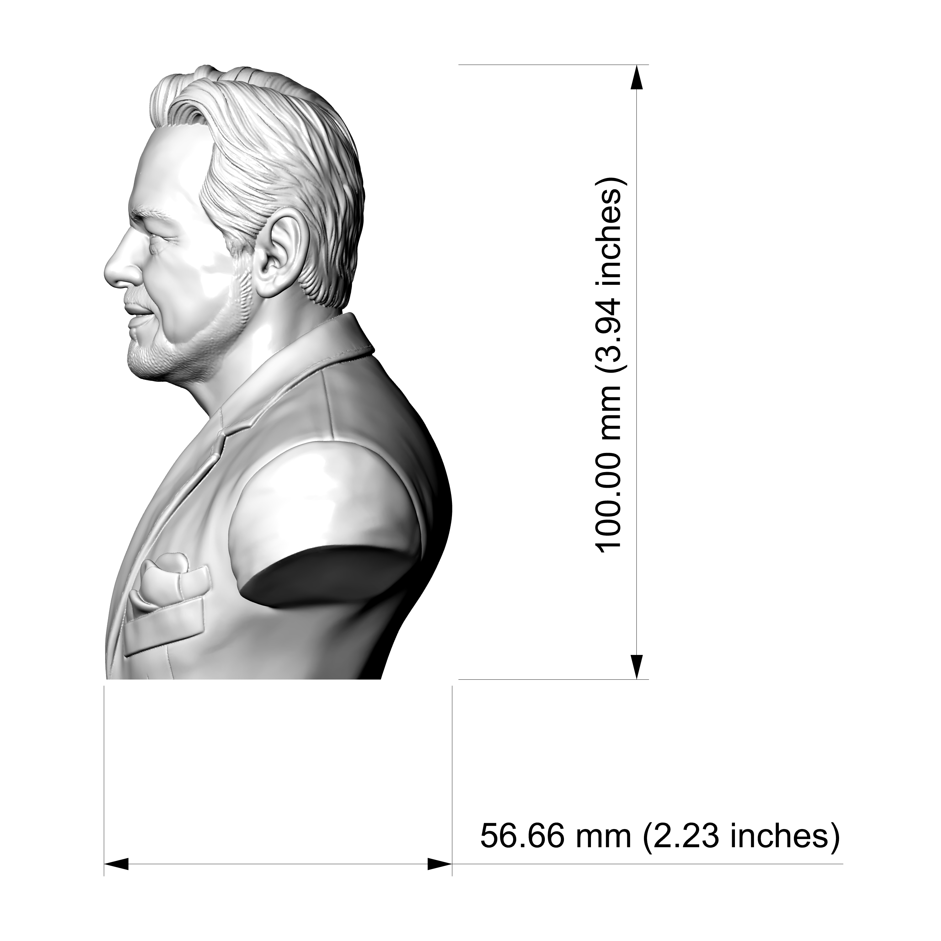 Rowdy Roddy Piper Bust 3D Print Model 3D Model