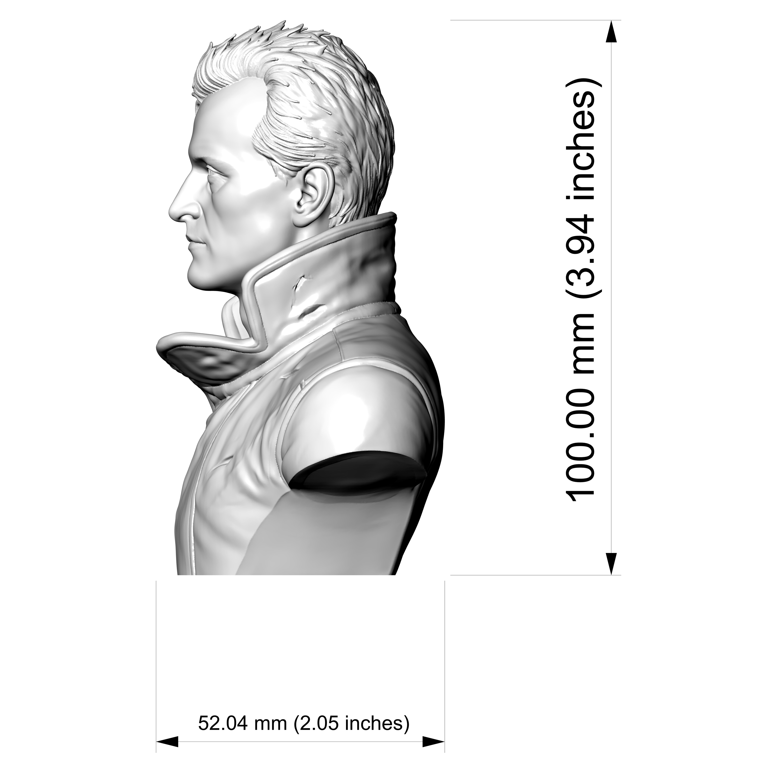 Roy Batty Blade Runner 3D Printable Bust 3D Model