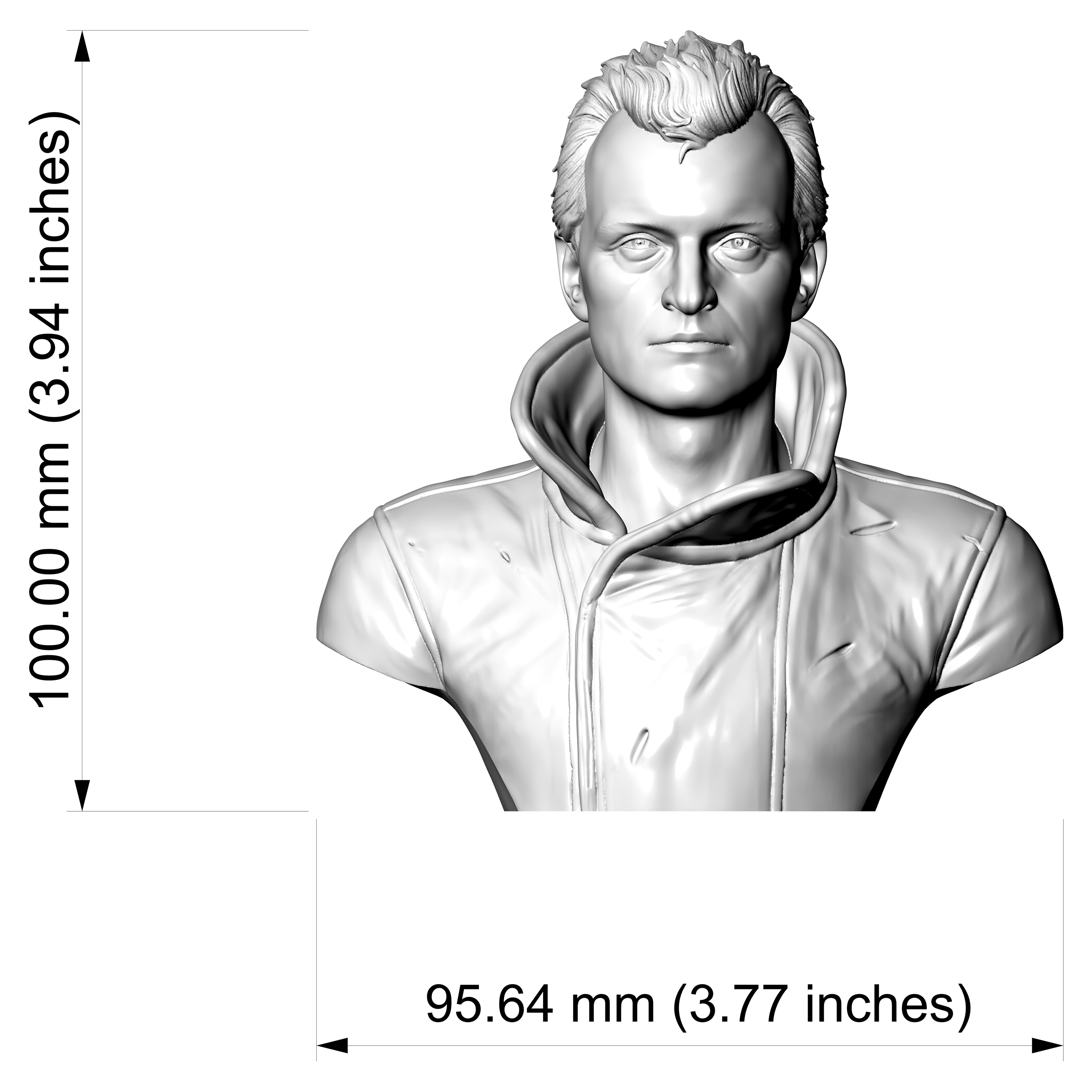 Roy Batty Blade Runner 3D Printable Bust 3D Model