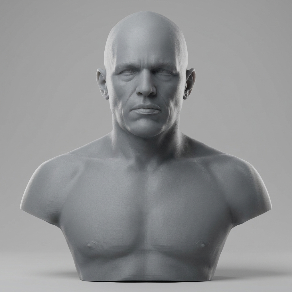 Royce Gracie 3D Printable Bust 3D Model