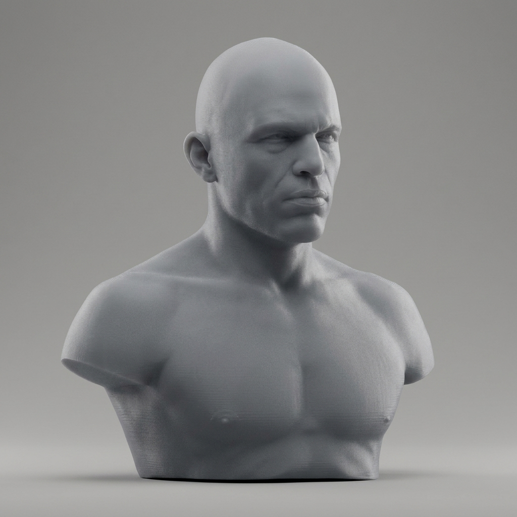 Royce Gracie 3D Printable Bust 3D Model
