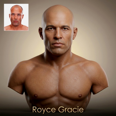 Royce Gracie 3D Printable Bust