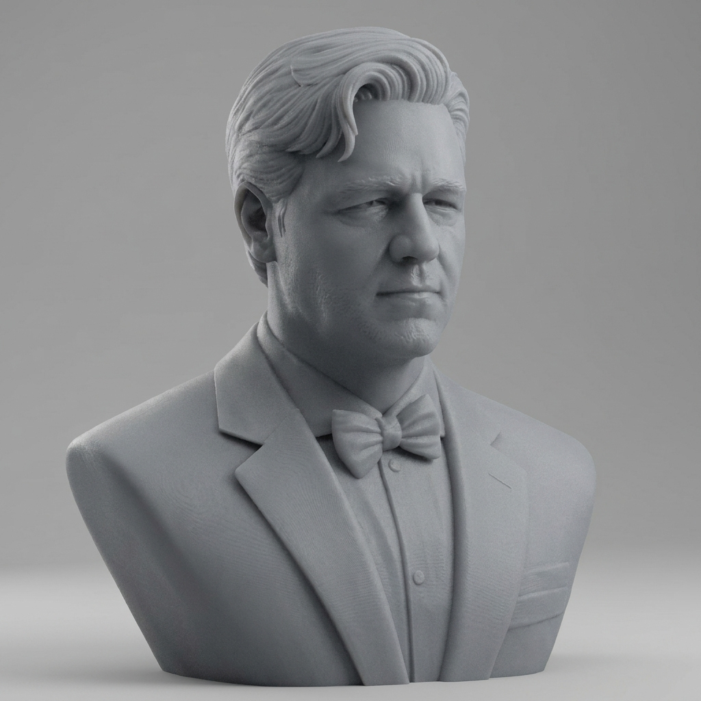 Russell Crowe 3D Printable Bust 3D Model