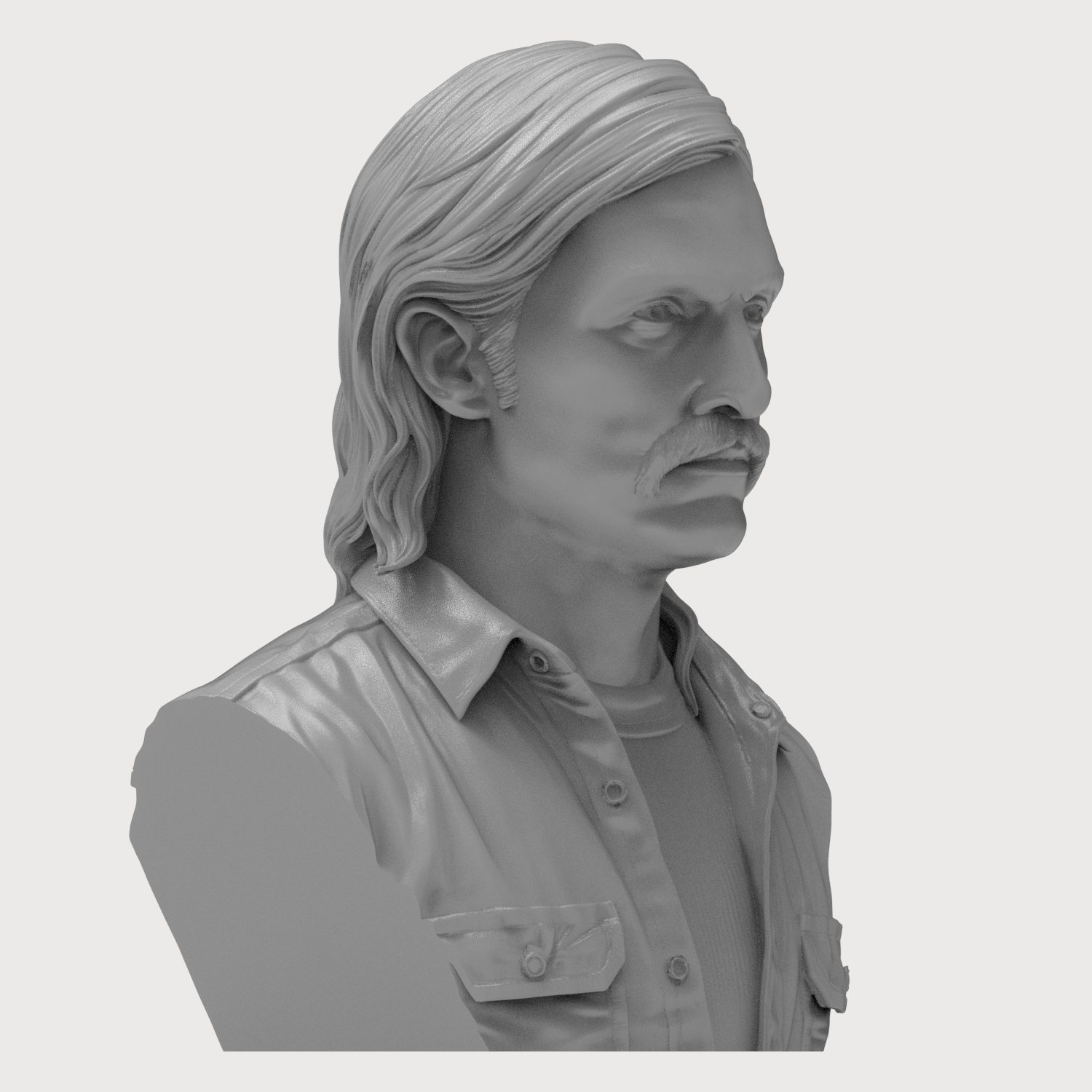 Rust Cohle True Detective 3D Printable Bust 3D Model