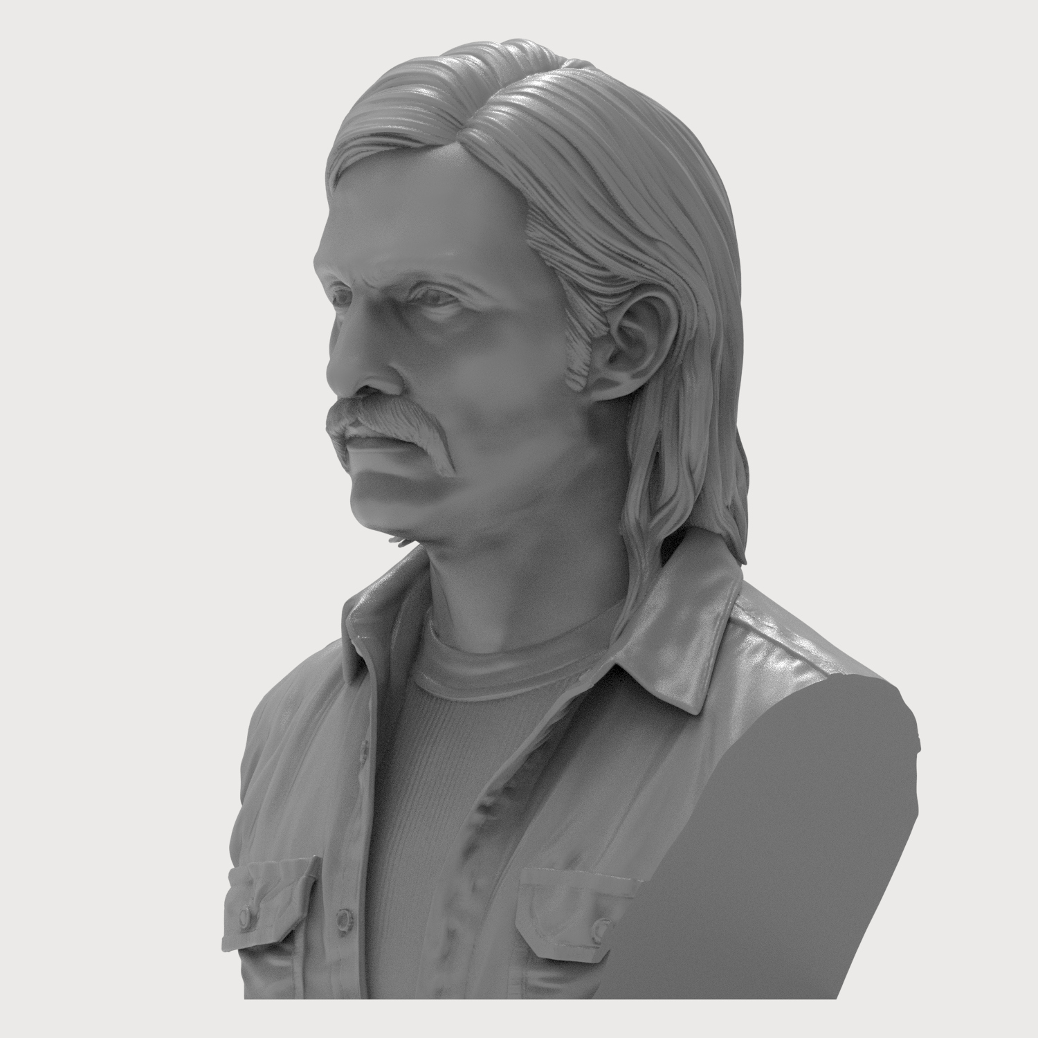 Rust Cohle True Detective 3D Printable Bust 3D Model