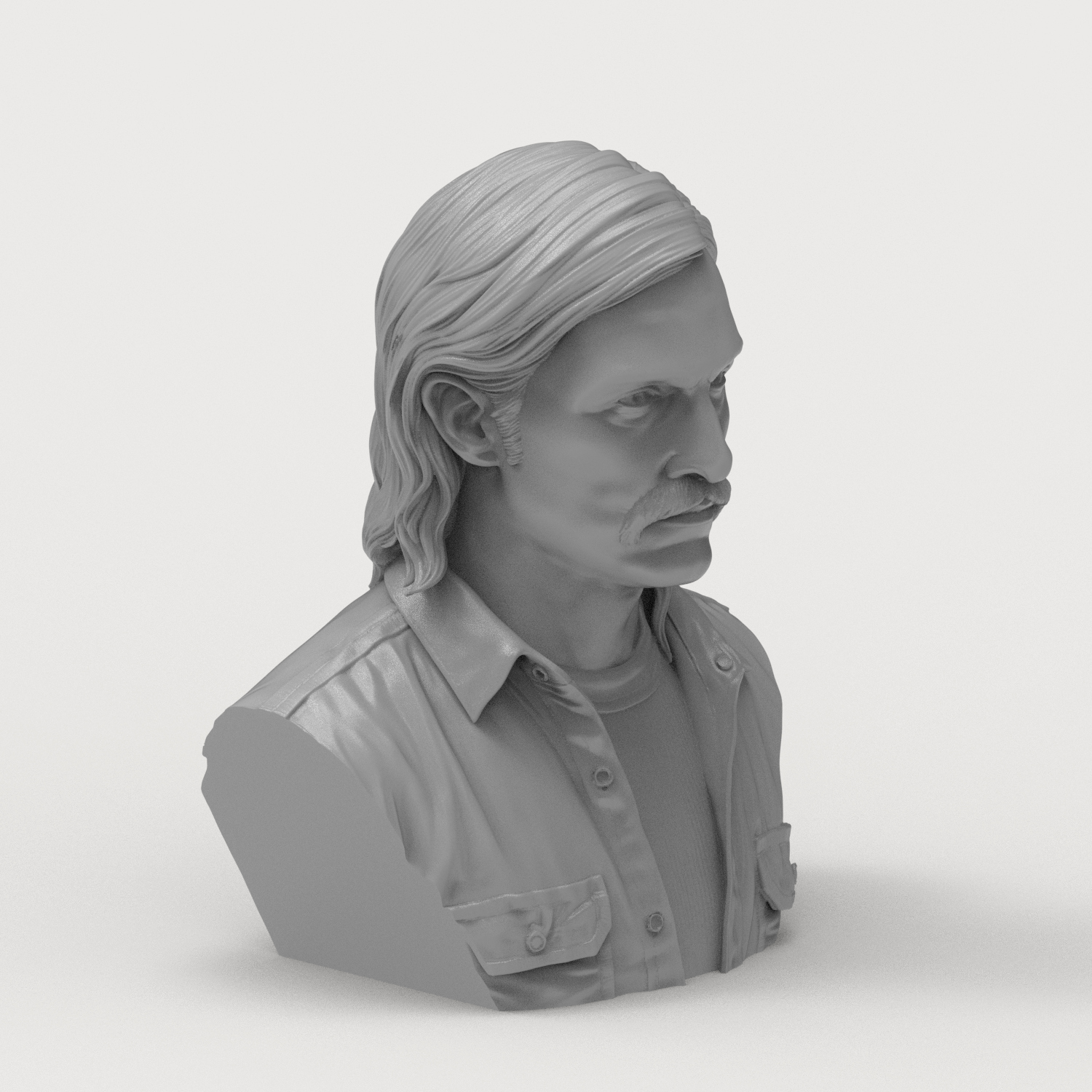 Rust Cohle True Detective 3D Printable Bust 3D Model