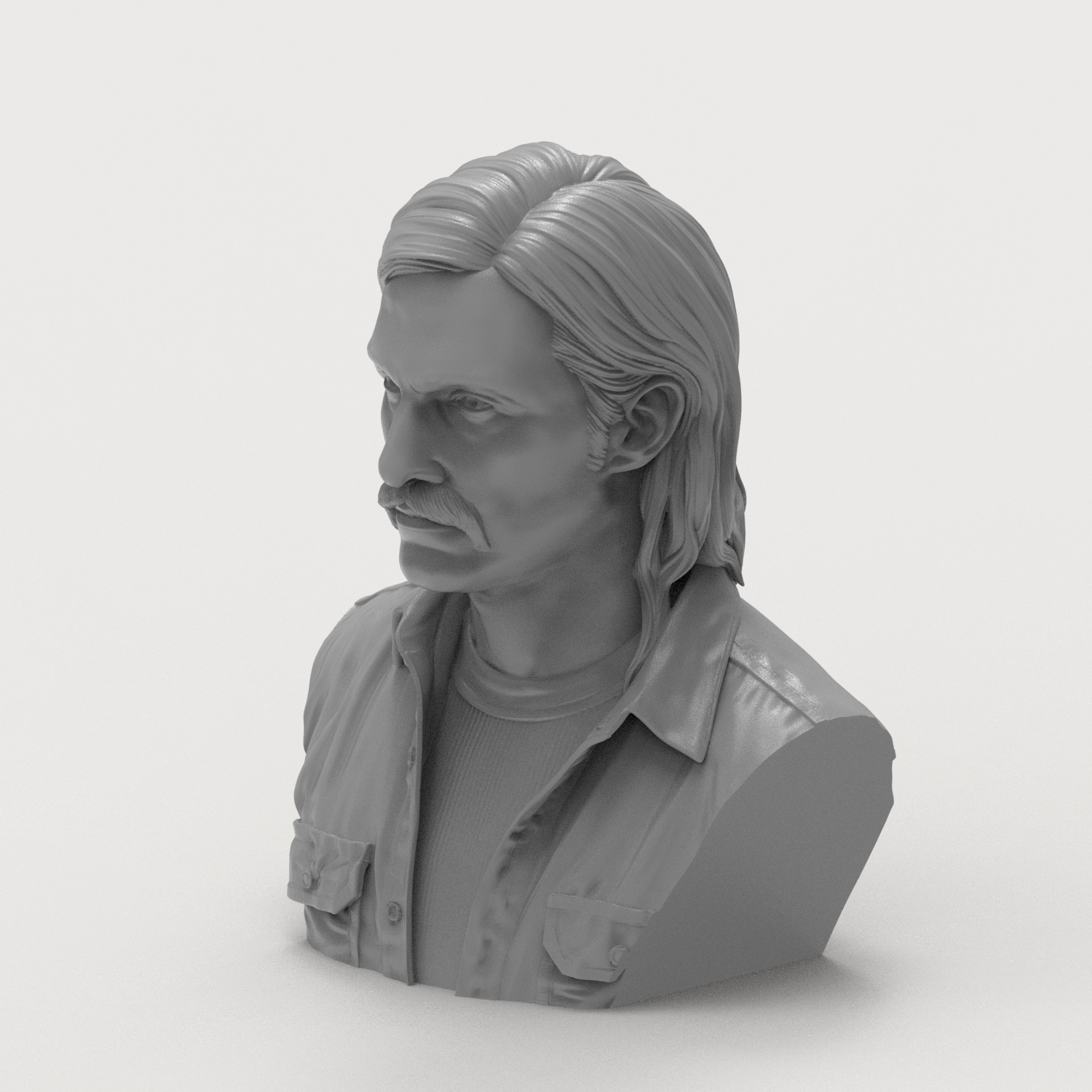 Rust Cohle True Detective 3D Printable Bust 3D Model
