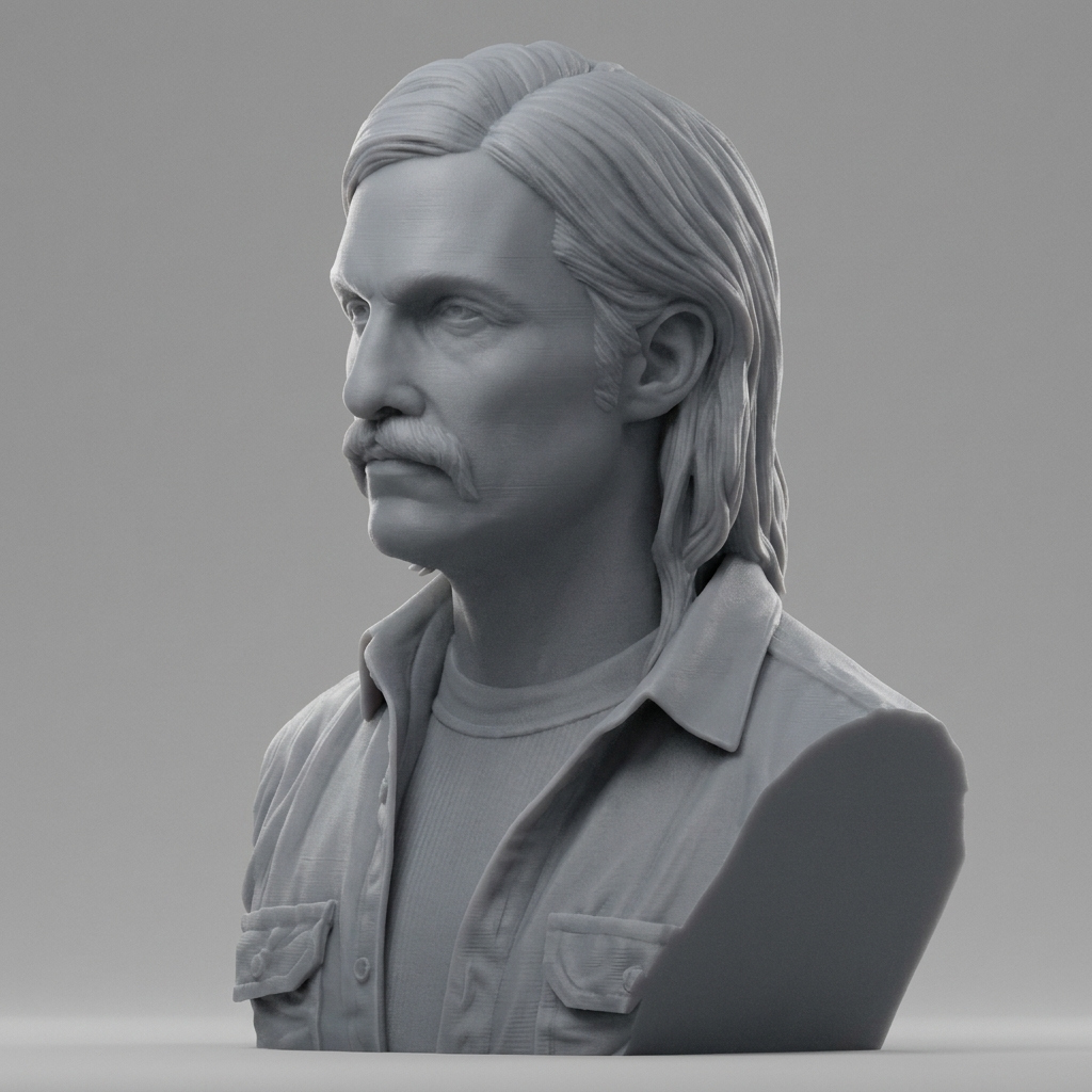 Rust Cohle True Detective 3D Printable Bust 3D Model