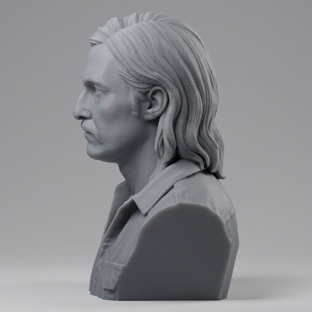 Rust Cohle True Detective 3D Printable Bust 3D Model