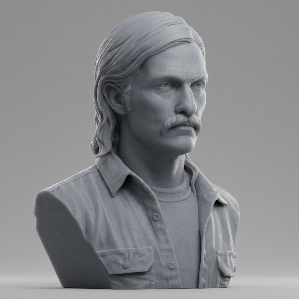 Rust Cohle True Detective 3D Printable Bust 3D Model