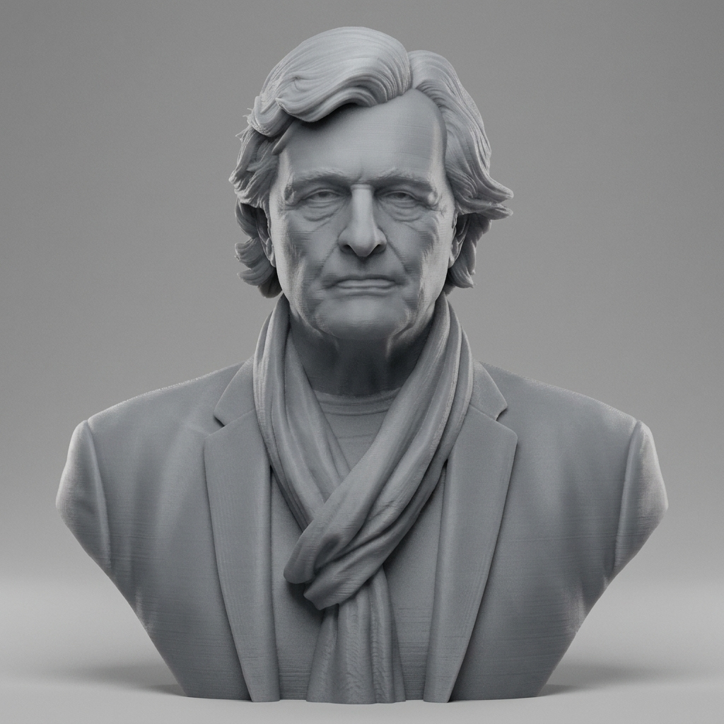 Rutger Hauer Portrait Bust 3D Printable 3D Model