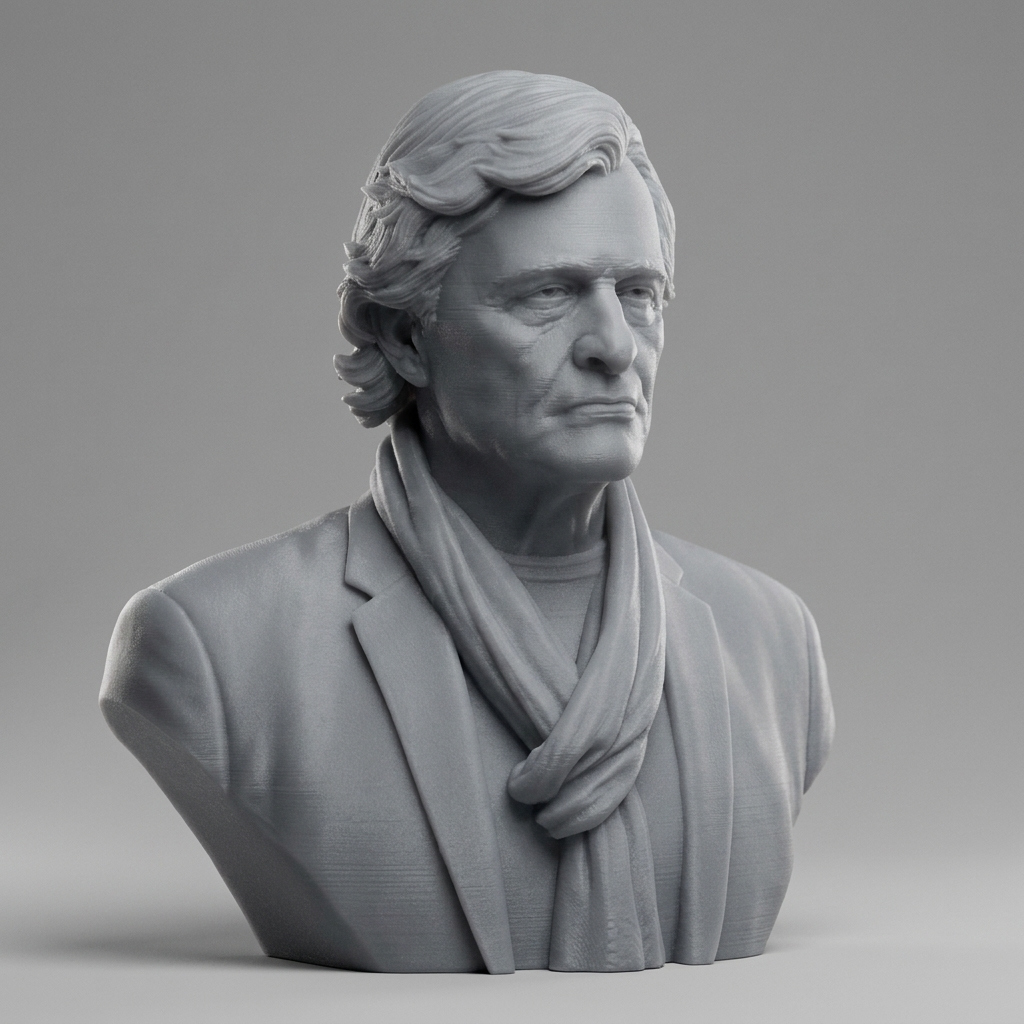 Rutger Hauer Portrait Bust 3D Printable 3D Model