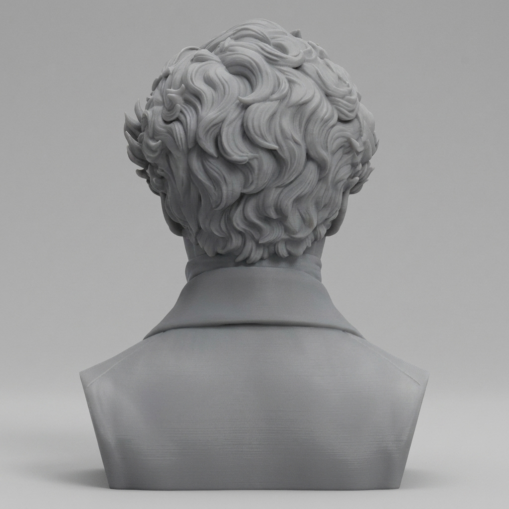 S&oslashren Kierkegaard 3D Printable Bust 3D Model
