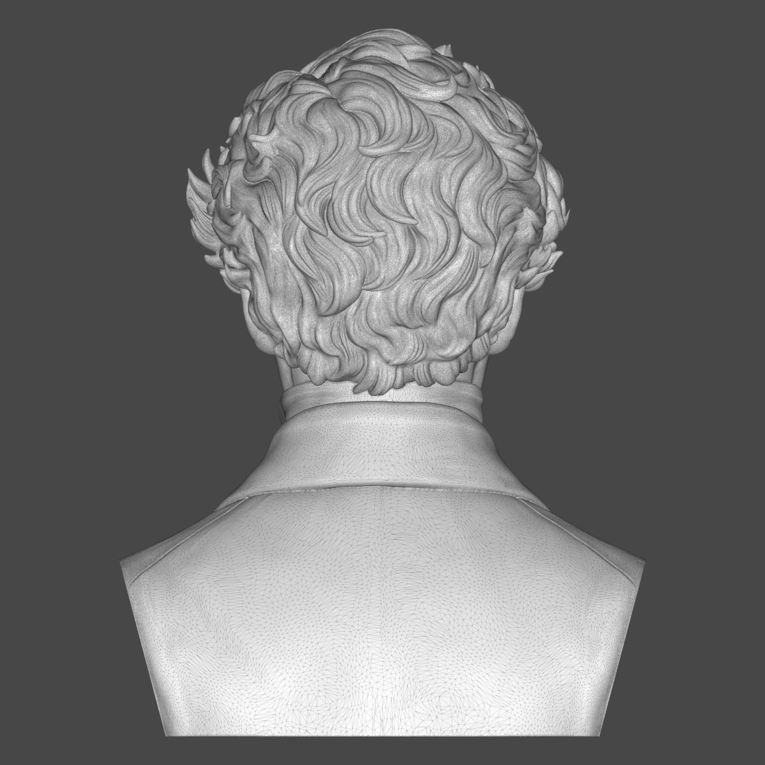 S&oslashren Kierkegaard 3D Printable Bust 3D Model