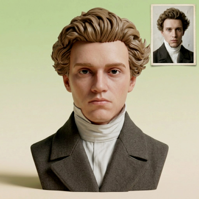 Søren Kierkegaard 3D Printable Bust