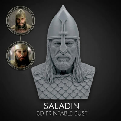Saladin 3D Printable Bust