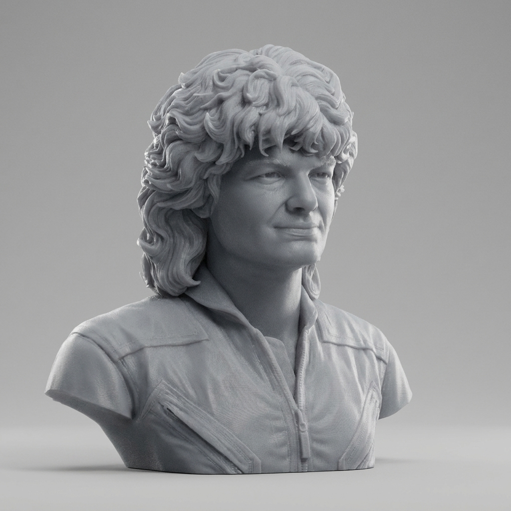 Sally Ride US Astronaut Bust 3D Model