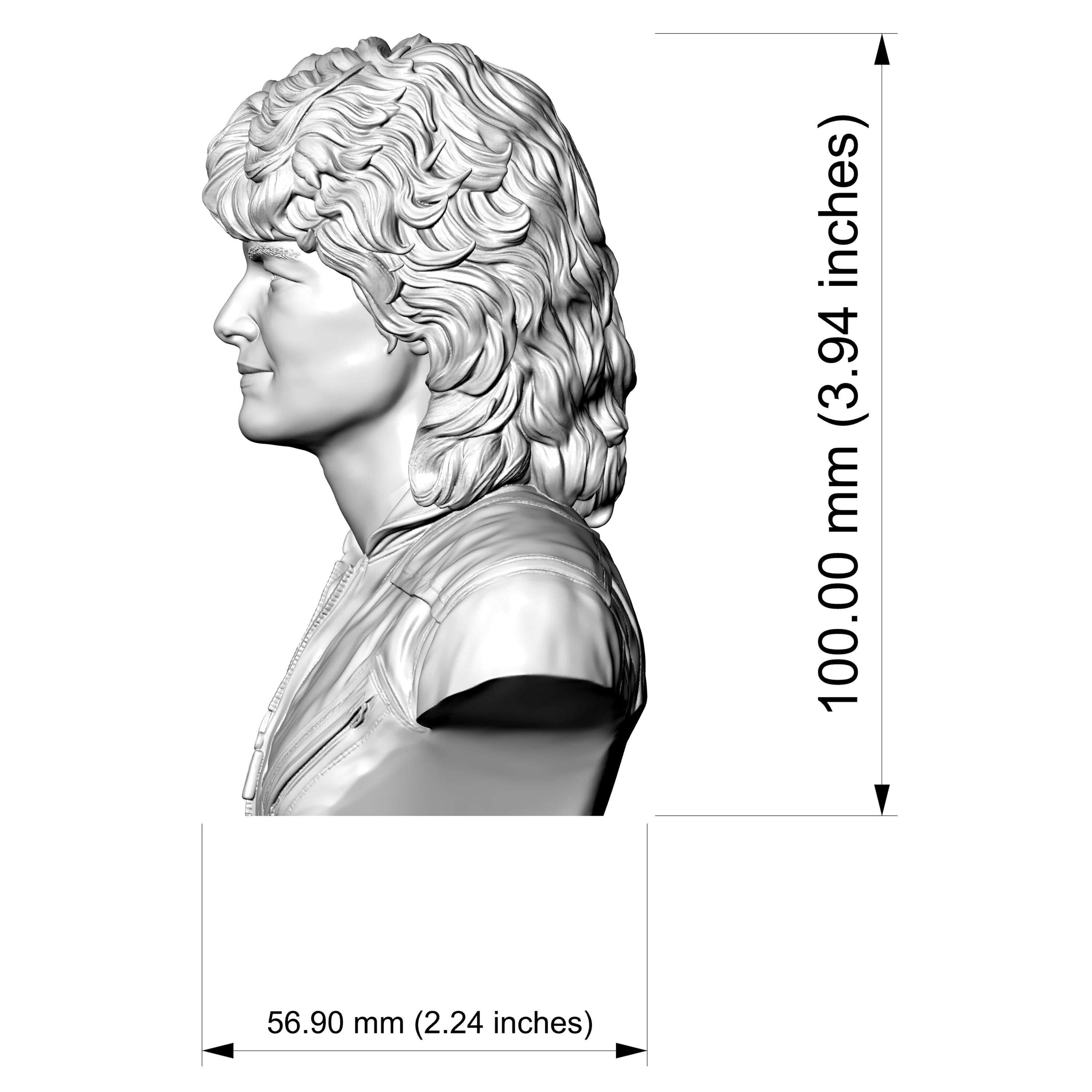 Sally Ride US Astronaut Bust 3D Model