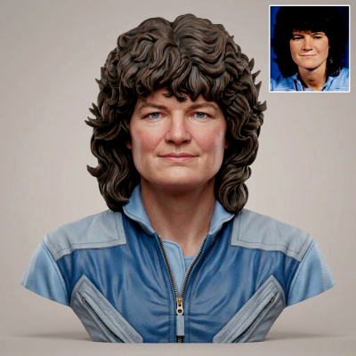 Sally Ride US Astronaut Bust