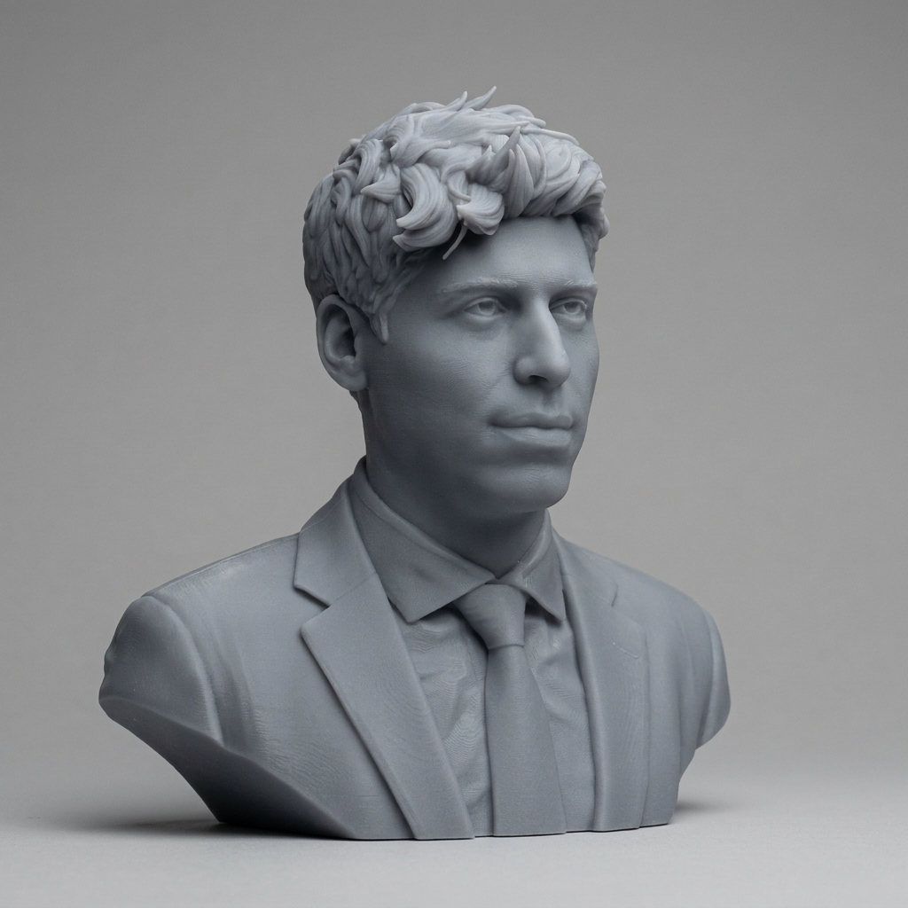 Sam Altman Portrait Bust 3D Printable 3D Model