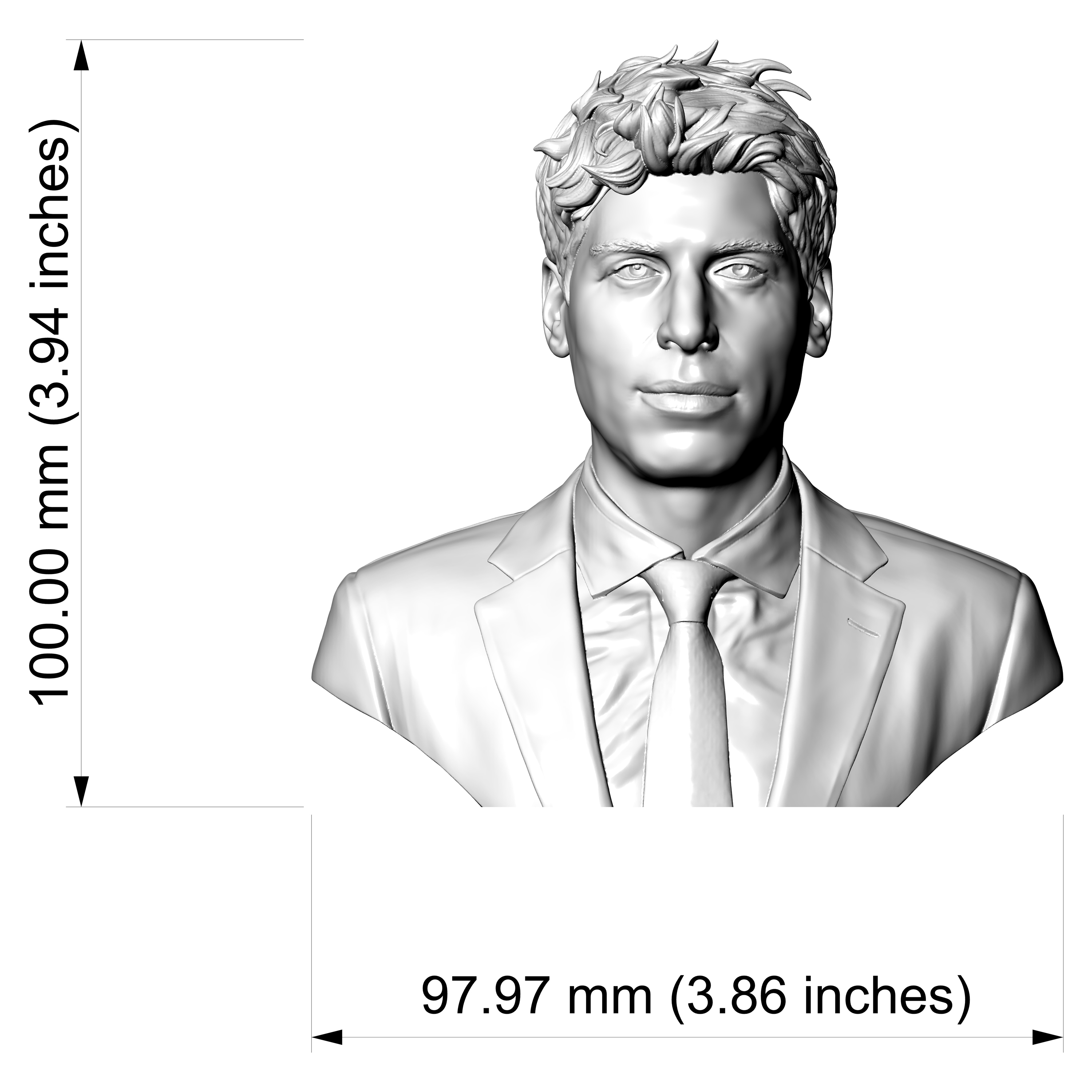 Sam Altman Portrait Bust 3D Printable 3D Model