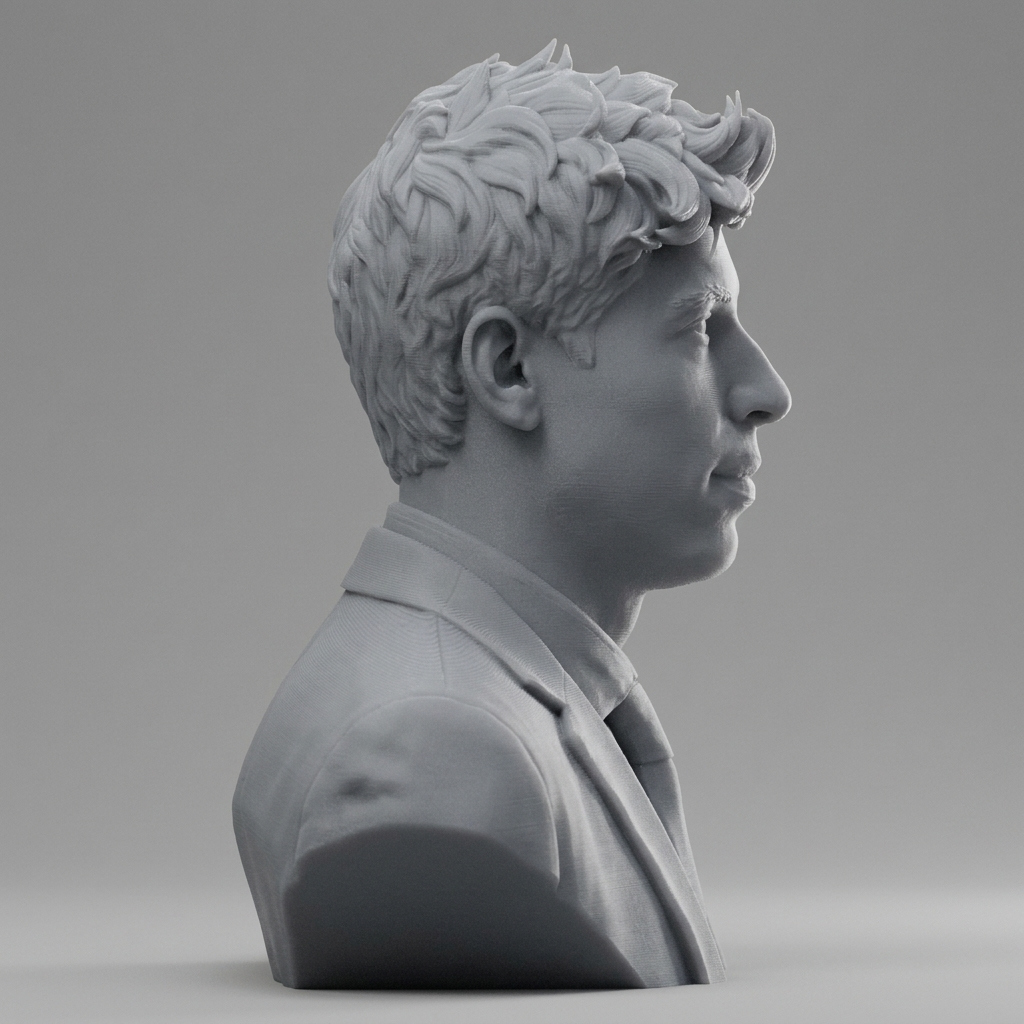 Sam Altman Portrait Bust 3D Printable 3D Model