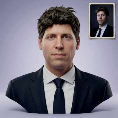 Sam Altman Portrait Bust 3D Printable