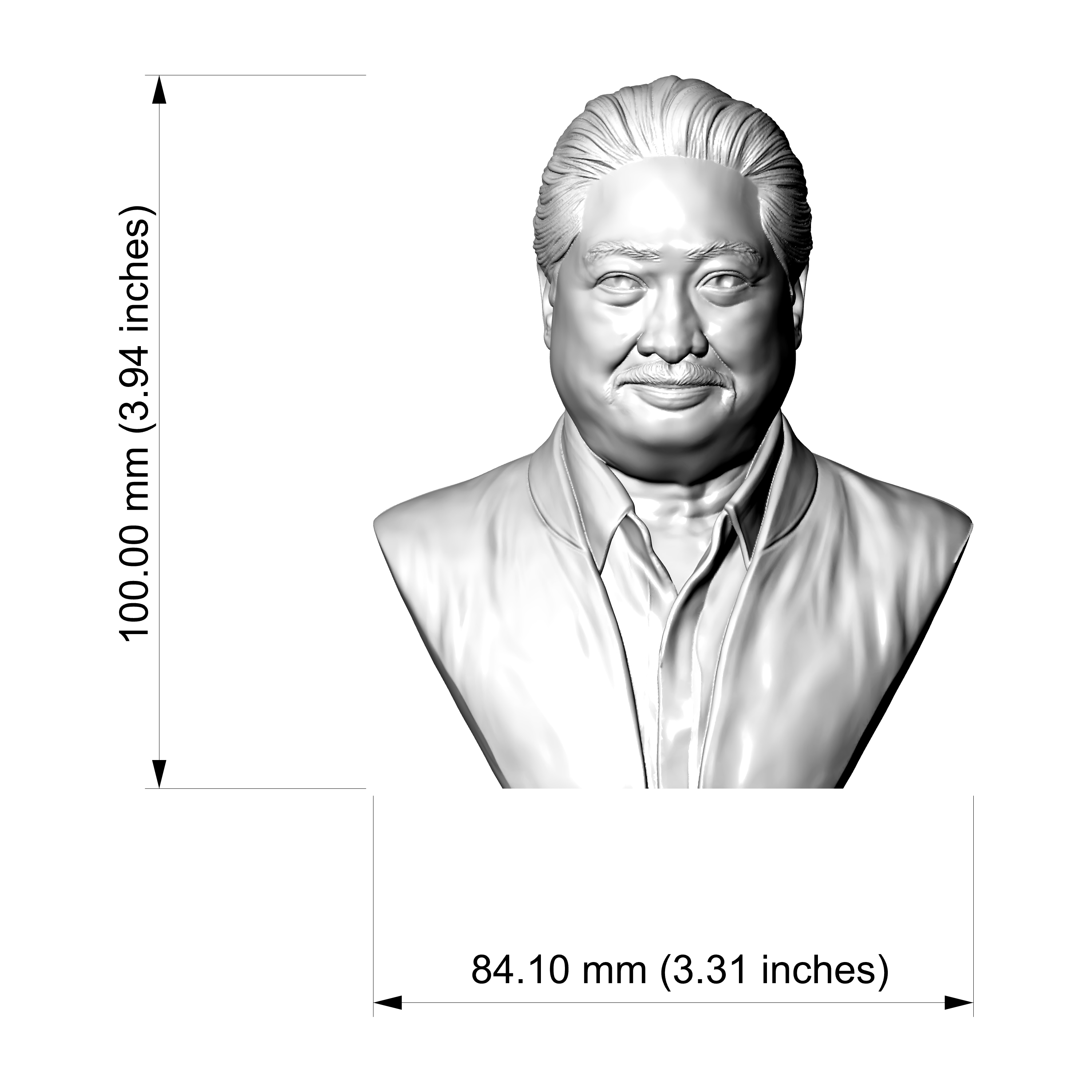 Sammo Hung Bust 3D Print Model 3D Model