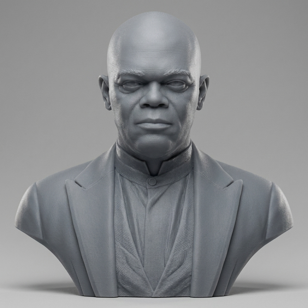 Samuel L. Jackson 3D Printable Bust 3D Model