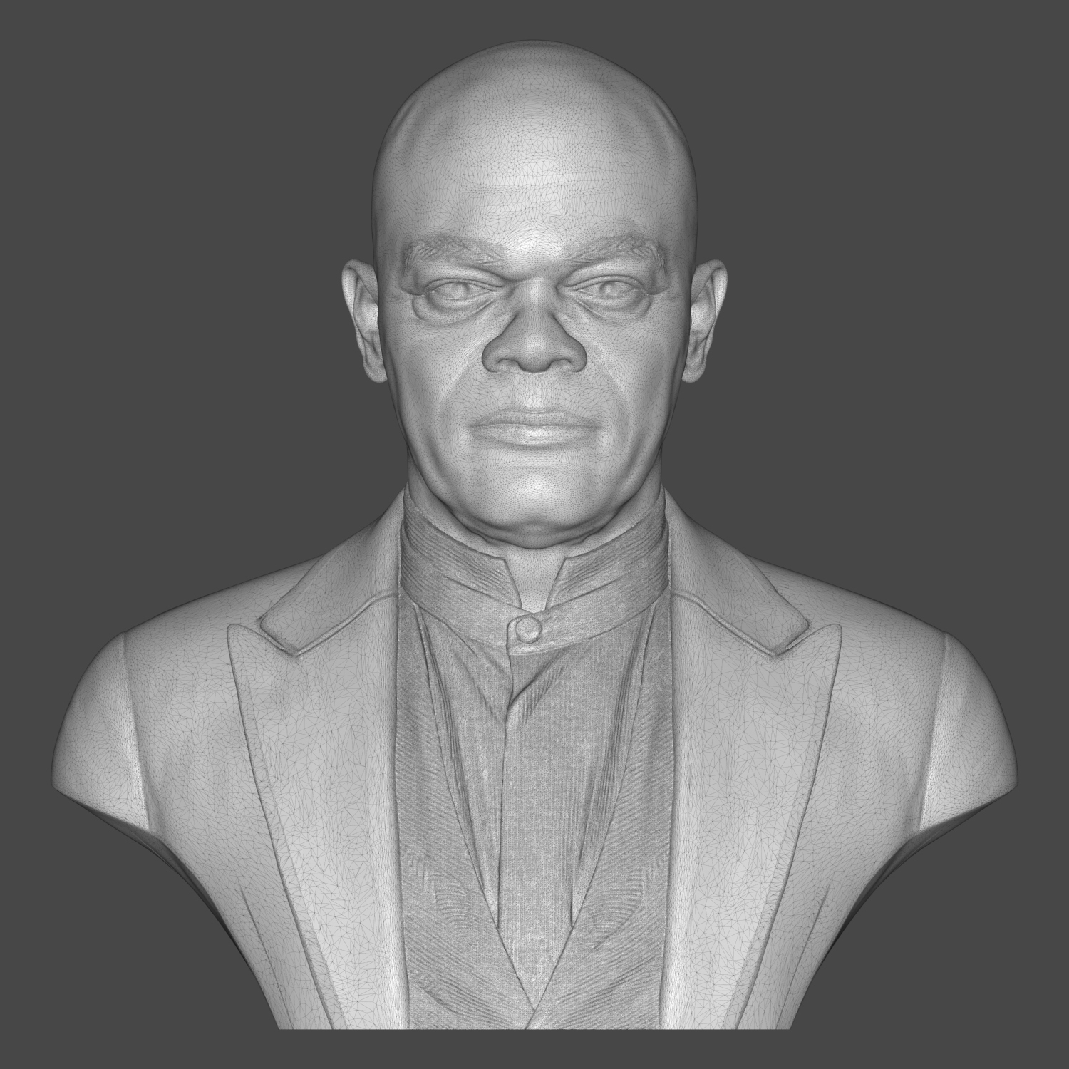 Samuel L. Jackson 3D Printable Bust 3D Model