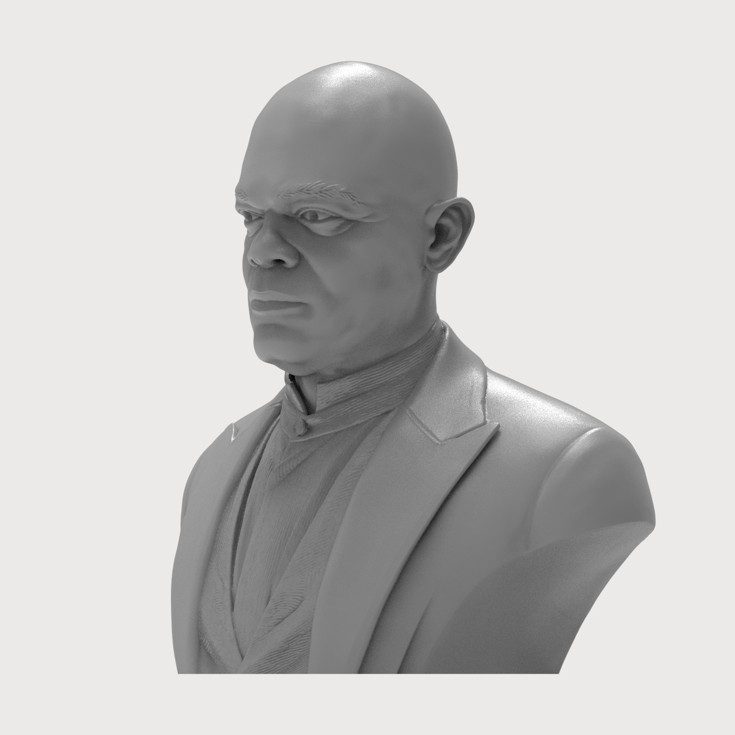 Samuel L. Jackson 3D Printable Bust 3D Model